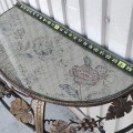 Petite table avec miroir et chaise en fer martelé - 5
