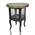 Petite table avec présentoir vitré et plateau asiatique  - 1