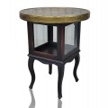 Petite table avec présentoir vitré et plateau asiatique  - 7
