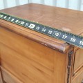 Antique wooden bedside table with one drawer and one door. - 2