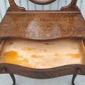 Petite table coiffeuse, maquilleuse, bureau avec miroir pivotant  - 2