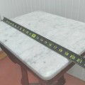 L:ittle antique table with marble top  - 2