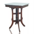 L:ittle antique table with marble top  - 1
