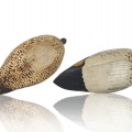 Petits canards décoratifs en bois signés Léo Chagnon, Sorel  - 5