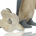 Painted wooden folk art penguins, sculpture - 4