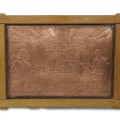 Copper plate with relief, signed Albert Nadeau - 1