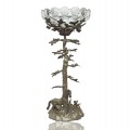 Plat sur pied décoratif, oeuvre d'art en forme d'arbre avec cheval (bol cassé) - 1