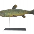 Lovely wooden folk art trout fish - 2