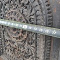 Antique cast iron fireplace door - 3