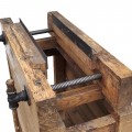 Antique wooden carpenter’s workbench, press - 3