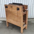 Antique wooden carpenter’s workbench, press - 4