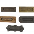 Quincaillerie de porte, ouvre lettres, laiton et fonte - 1