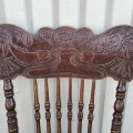 Set of 4 antique press-back chairs - 4
