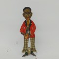 Wind-up tin saxophone player, 1940s charm - 3