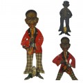 Wind-up tin saxophone player, 1940s charm - 1