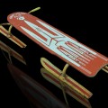 Rare luge space rocket xs-17 orbit control, traîneau pour enfant, sled - 2