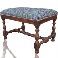 Reproduction (1995) de fauteuil et repose-pieds esprit Louis XIII, fait par Rosaire St-Pierre - 5