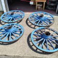 Roues décorative de chariot, wagon à foins  - 2