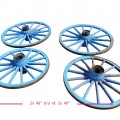 Roues décorative de chariot, wagon à foins  - 1