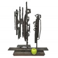 Abstract metal sculpture signed Ivanhoë Fortier and a distinctive modernist design - 3