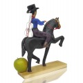 Sculpture art populaire avec cheval signée Valère Marquis  - 2