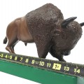 Sculpture art populaire, bison sculpté en bois - 3