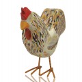 Folk art rooster wooden sculpture  - 3