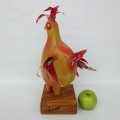 Folk art wooden carved rooster  - 3