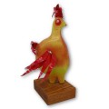 Folk art wooden carved rooster  - 1