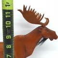 Folk art wooden carved moose  - 4