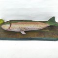 Sculpture art populaire, poisson sculpté en bois  - 2