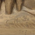 Folk art low-relief carved board  - 2