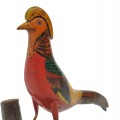 Folk art bird carving, sculpture signed St-Maurice of Portneuf  - 4