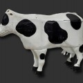 Folk art wooden cow  - 1
