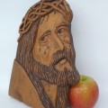 Sculpture bas-relief, buste du Christ - 3