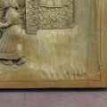 Folk art carved relief  - 2