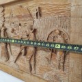 Folk art low relief carving, sculpture signed Raymond Vachon  - 3