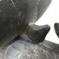 Sculpture inuit en pierre, duo de bélugas (voir autres photos pour condition) - 6