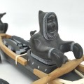 Carved Inuit stone sculpture, Kuujjuarapik, Baie d'Hudson, Charlie Touk Touk - 2