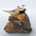 Stone sculpture with birds, Signed Phil Angrignon - 2