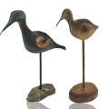 Sculptures art populaire, oiseaux de rivage sculptés en bois  - 3
