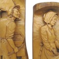 Folk art low relief sculptures signed Gil Bourgault (right one sold)  - 2