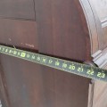 Antique wooden cylinder roll-top secretary with glass-door bookcase - 6