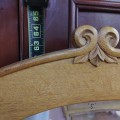 Antique oak secretary desk with mirror, elegant Art Nouveau period furniture - 2