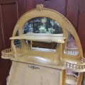 Antique oak secretary desk with mirror, elegant Art Nouveau period furniture - 3