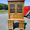 Antique ash secretary desk - 11