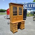 Antique ash secretary desk - 5
