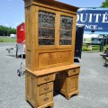 Antique ash secretary desk - 7