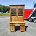 Antique ash secretary desk - 9