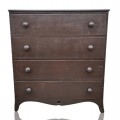 Splendide commode antique en pin, assemblée à clous forgés, piétement galbé - 2